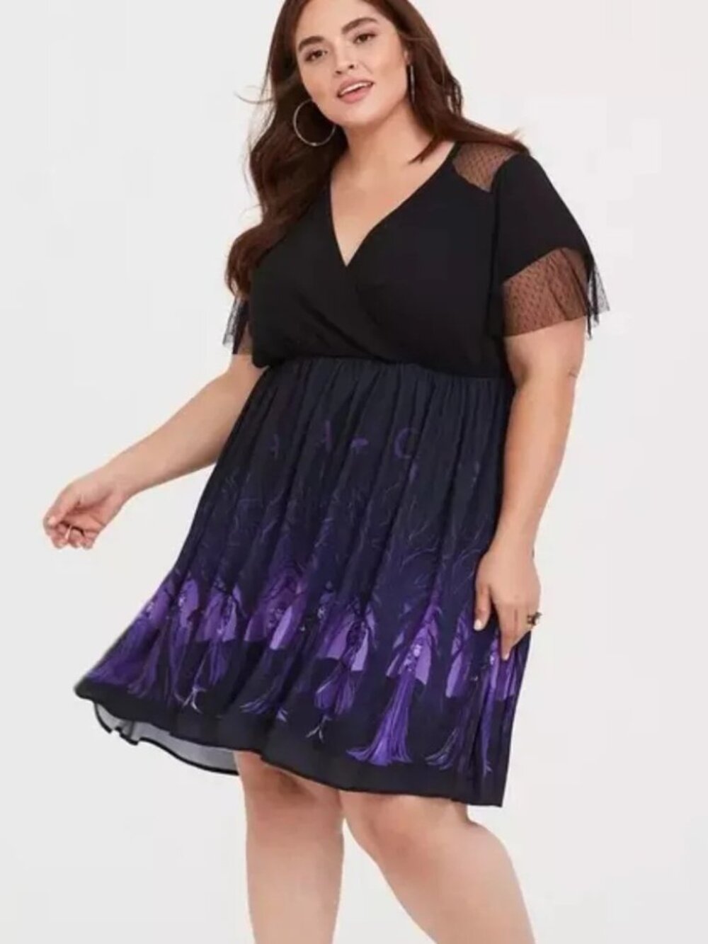Torrid Disney Villain Knee-Length Dress Women's Plus Size 5X (26/28)
